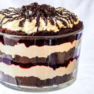 Chocolate Cherry Cheesecake Trifle