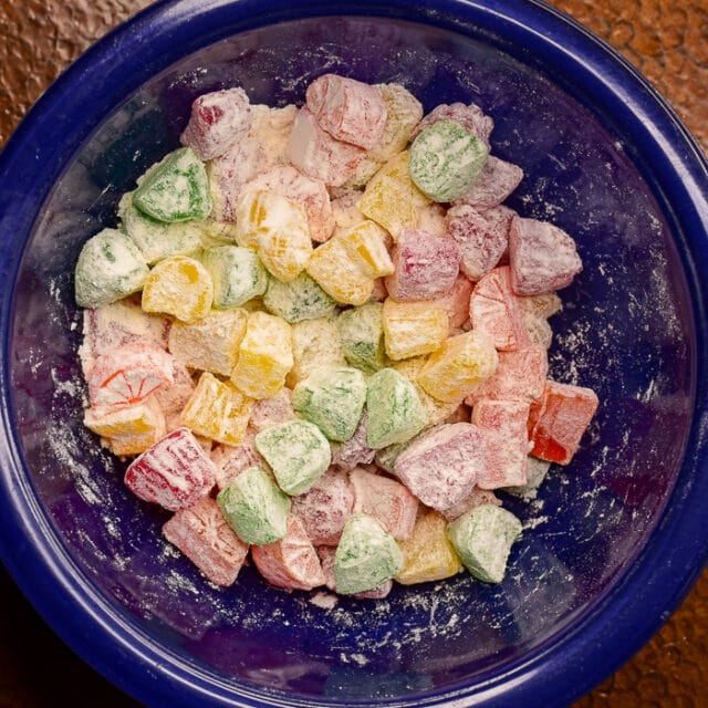 Gumdrop Cake. A traditional Holiday or birthday cake in Newfoundland.