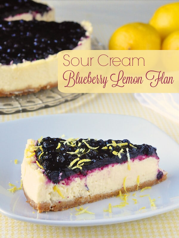 Sour Cream Blueberry Lemon Flan