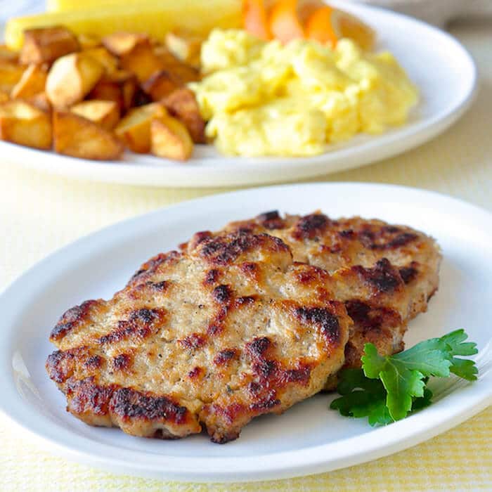 Cumberland Sausage as breakfast patties.