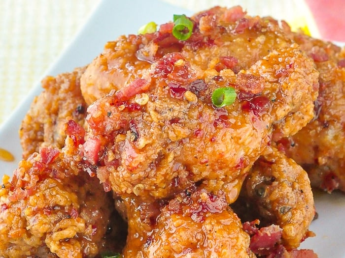 Maple Hot Wings recipe with title text for Pinterest