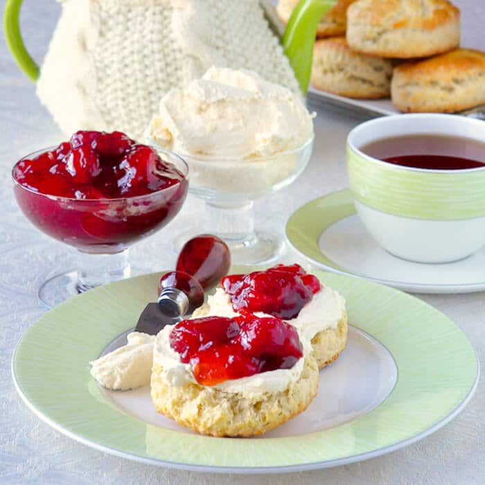 Homemade Clotted Cream on Proper English Scones