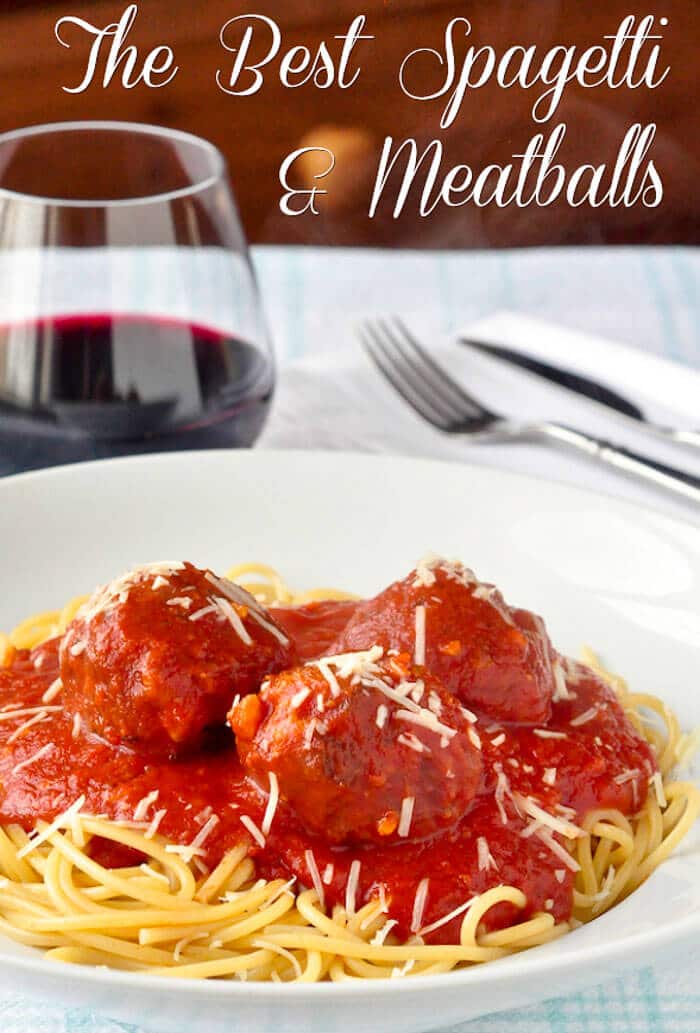 The Best Spaghetti and Meatballs image with title text.