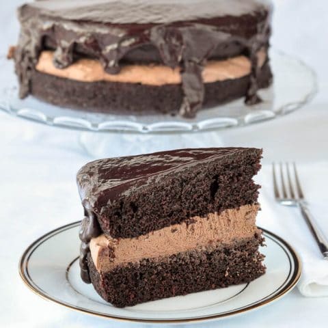 Chocolate Stout Cake with Irish Cream Truffle Filling & Chocolate Whisky Glaze