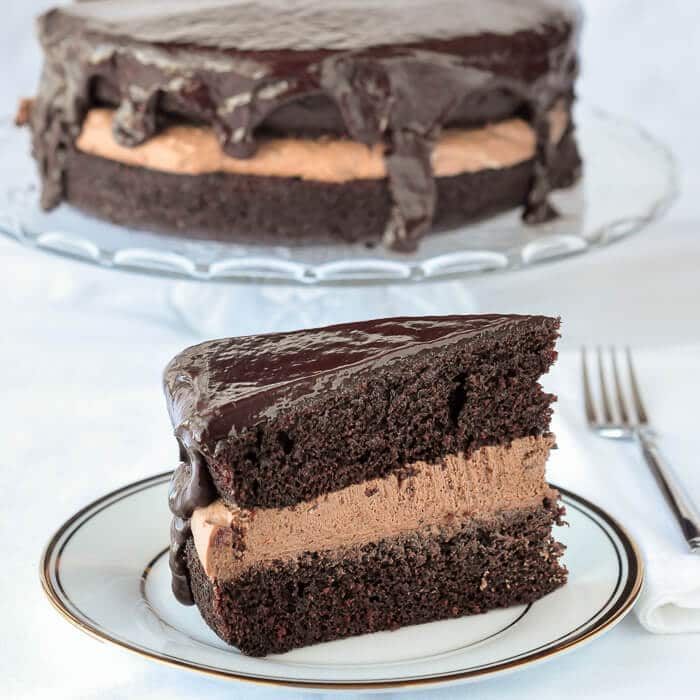 Chocolate Stout Cake with Irish Cream Truffle Filling & Chocolate Whisky Glaze