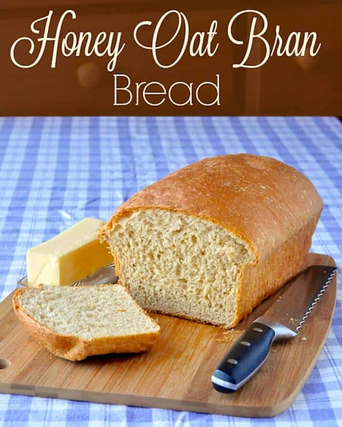 Honey Oat Bran Bread image with title text