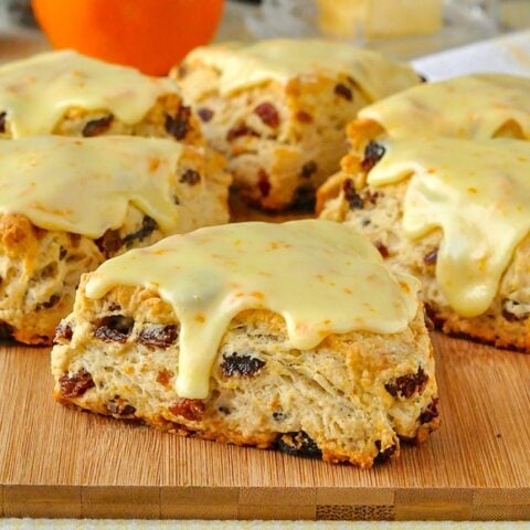 Orange Raisin Scones close up image