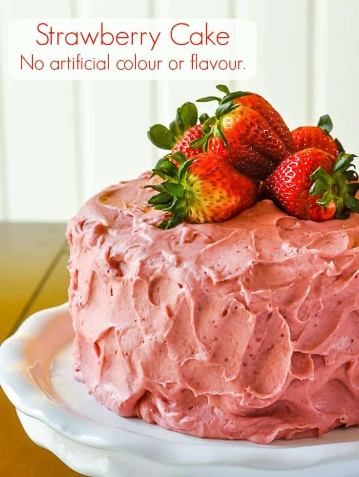 Strawberry Cake no artificial colour or flavour