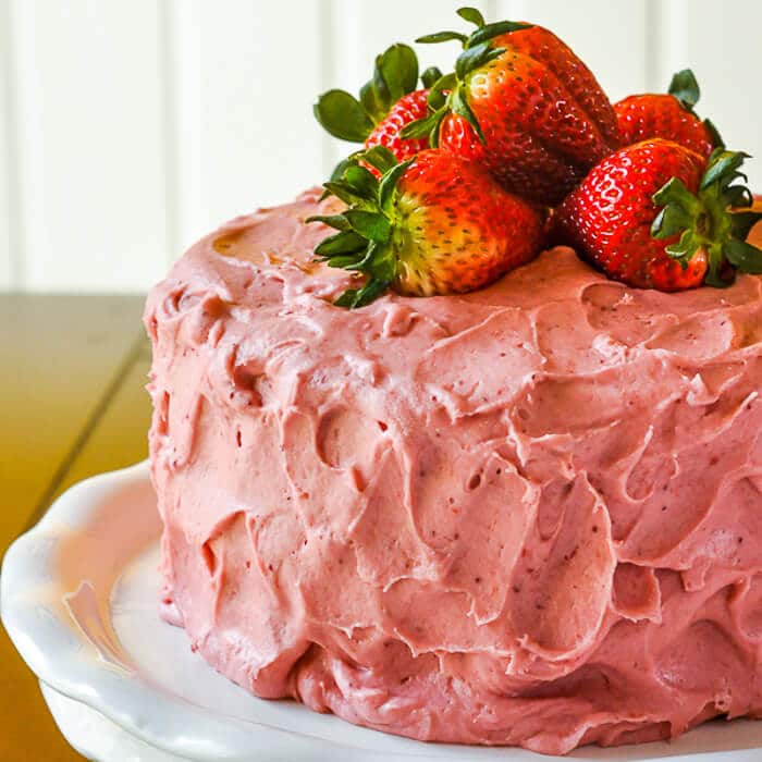 Strawberry Cake - no artificial colour or flavour added!