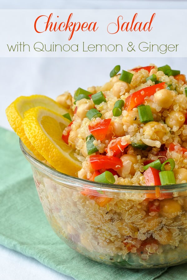 Chickpea Salad with Quinoa Lemon and Ginger