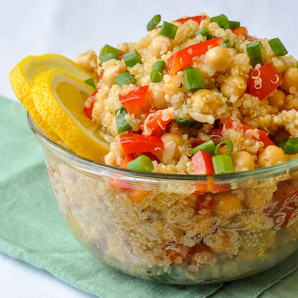 Chickpea Salad with Quinoa Lemon and Ginger