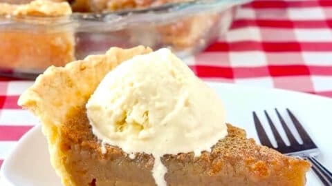 Maple Pie photo with vanilla ice cream.