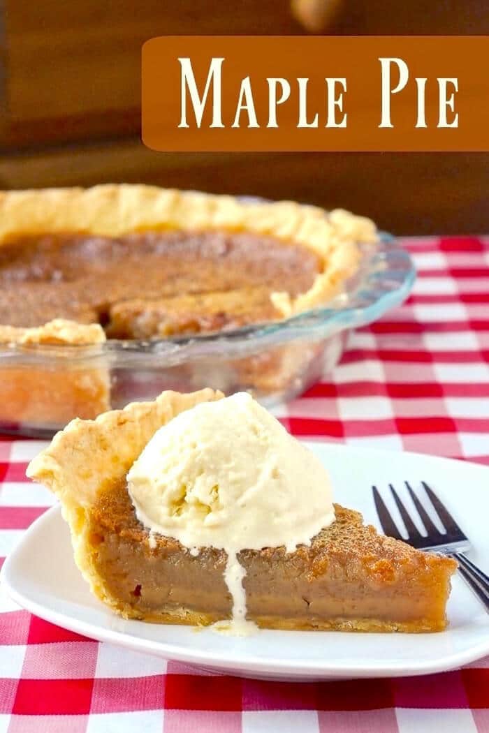 Maple Pie photo with title text added for Pinterest.