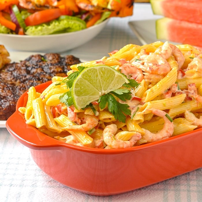 Penne Pasta Salad close up photo of