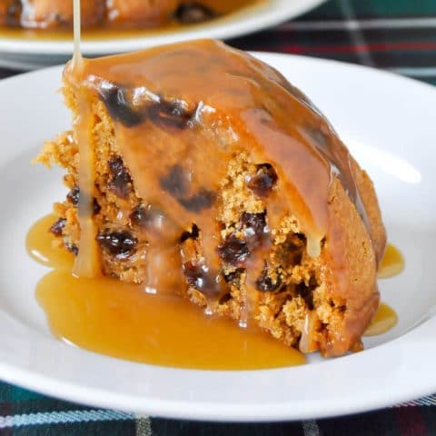 Steamed Molasses Raisin Pudding