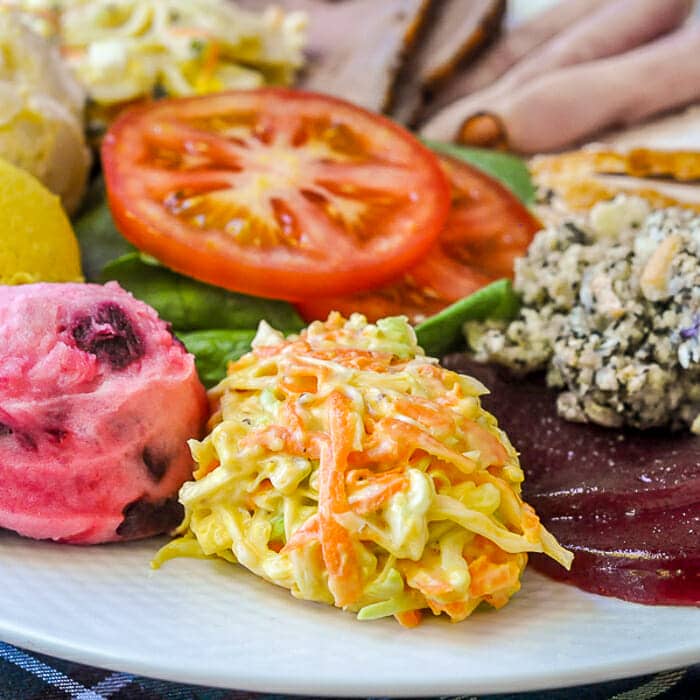 Dijon Coleslaw on a traditional Newfoundland cold plate