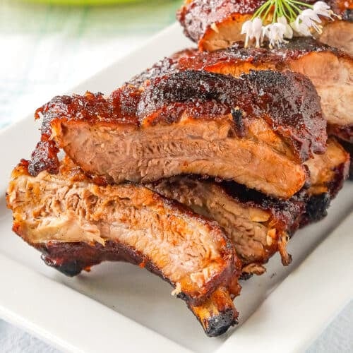 Make Ahead Ribs. Braised until tender then grilled to perfection!