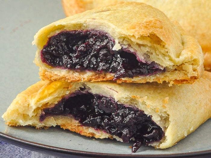 Blueberry Turnovers close up photo of filling