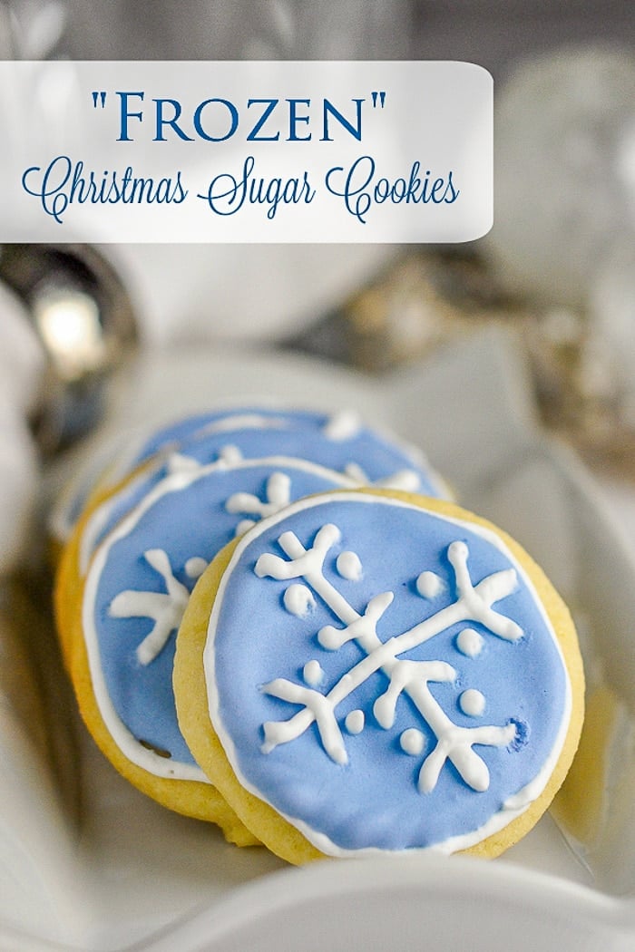 Christmas Sugar Cookies image with title text for Pinterest