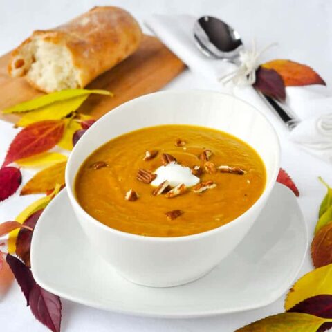 Sweet Potato Soup - with a touch of maple.