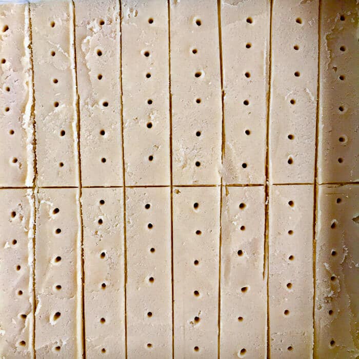 Scottish Shortbread ready for the oven.