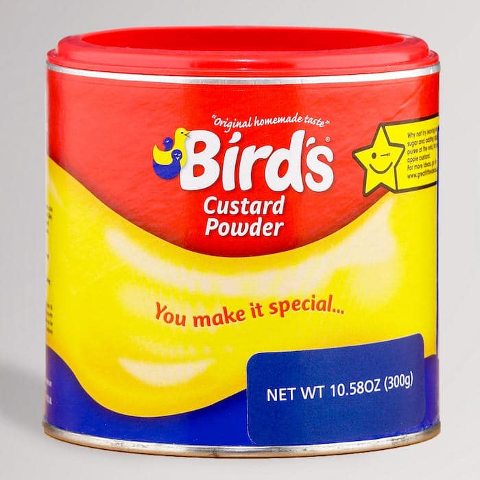 Photo of a can of Bird's Custard Powder