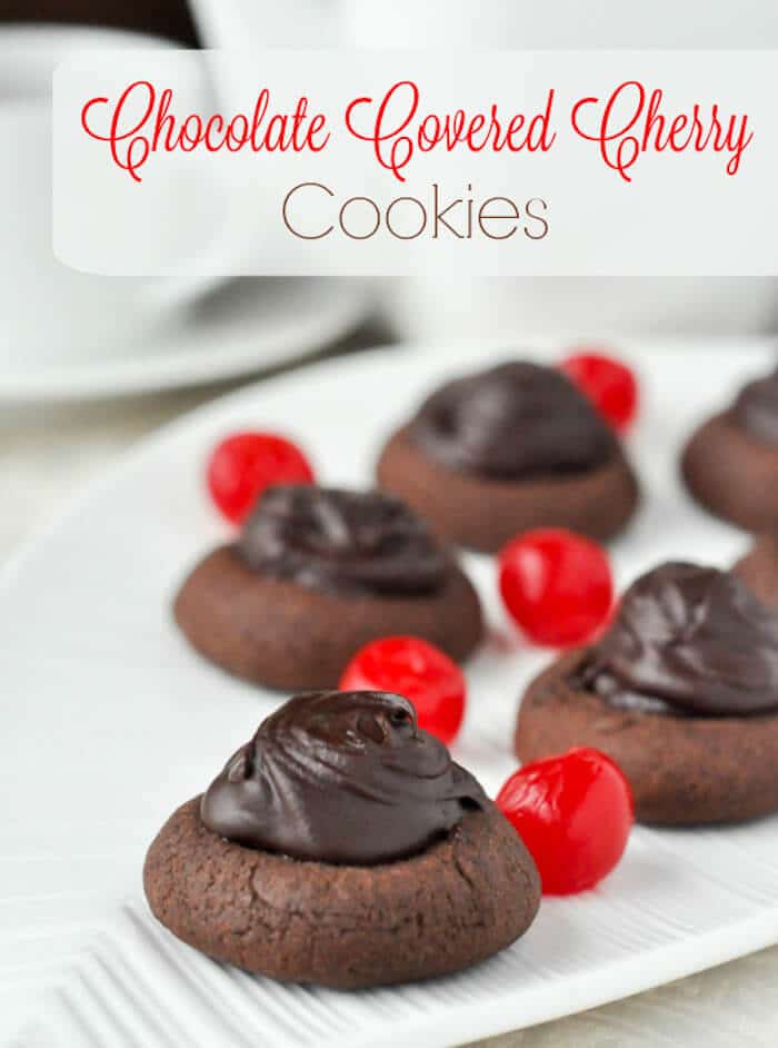Chocolate Covered Cherry Cookies image with title text