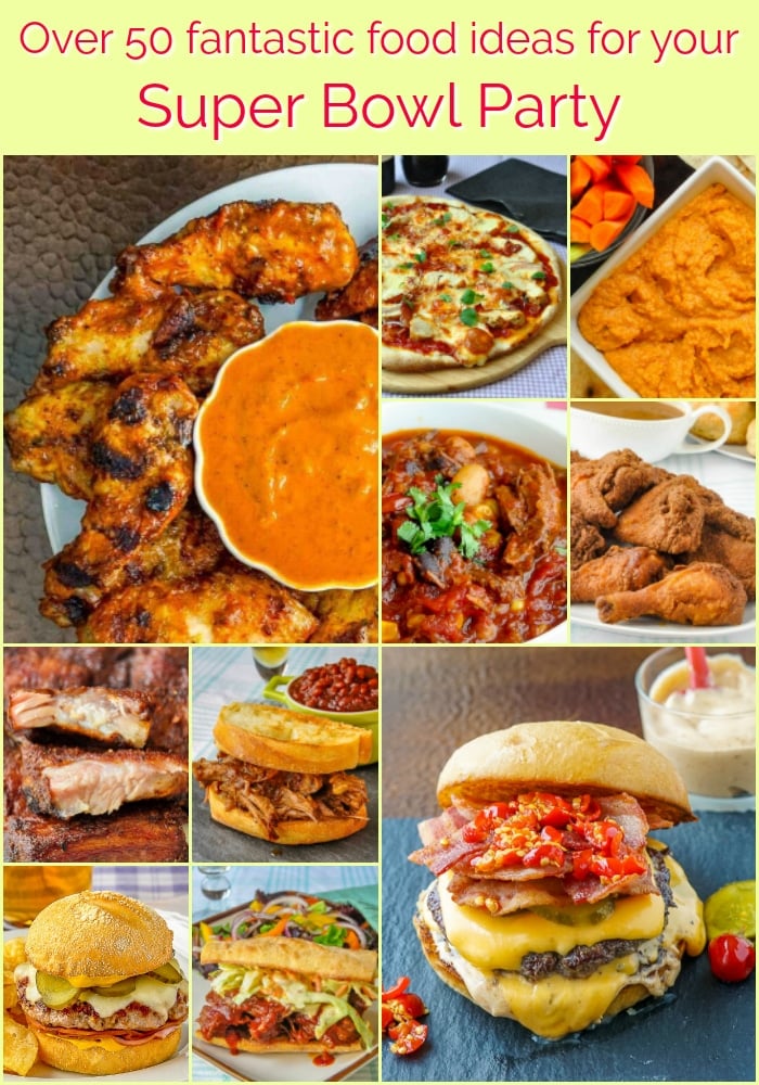 Best Super Bowl Party Food Ideas phptp collage with title text for Pinterest