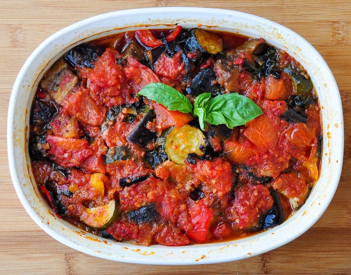 Spicy Ratatouille with Orzo