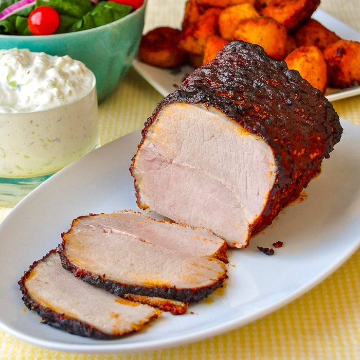 Souvlaki Roast Pork Loin square cropped for featured image