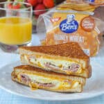 Ham Omelet Grilled Cheese Sandwich