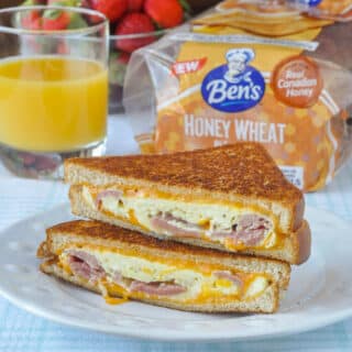 Ham Omelet Grilled Cheese Sandwich