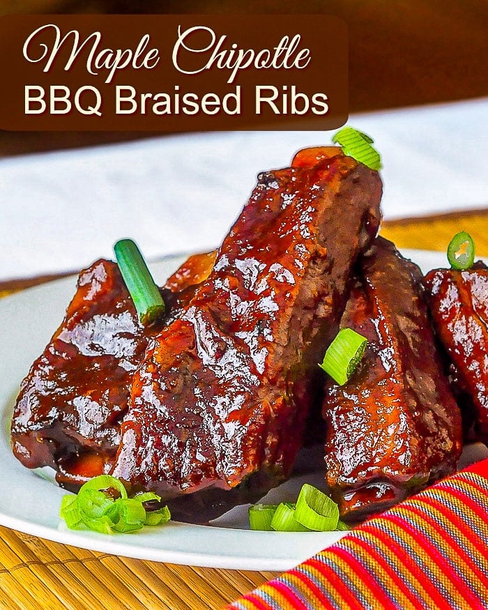 Maple Chipotle Barbecue Braised Ribs image with title text