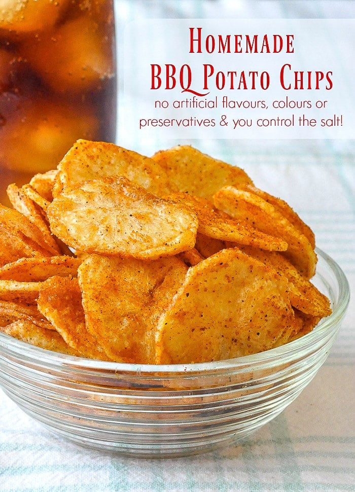 Barbecue Spice Mix Seasoning for Homemade Barbecue Potato Chips photo with title text added for Pinterest