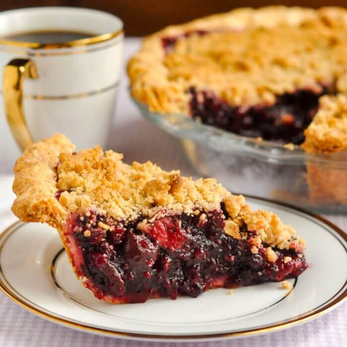 Bumbleberry Crumble Pie. Use any combinations of fruits and berries you like.
