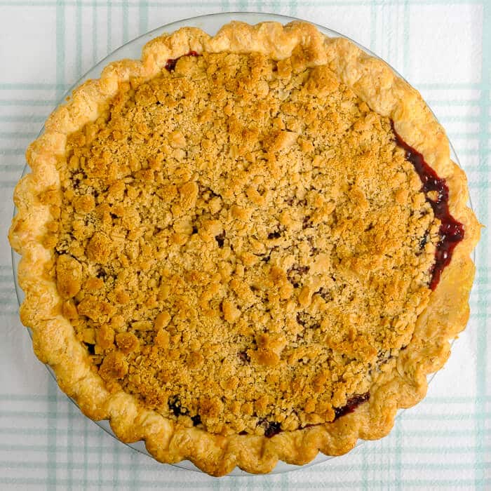 Bumbleberry Crumble Pie. Use any combinations of fruits and berries you like.