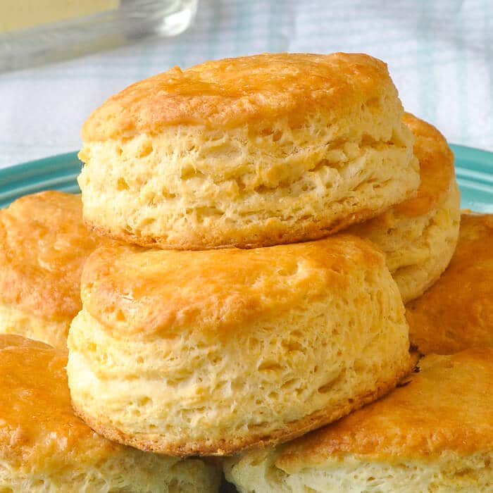 Garlic Butter Biscuits - light, tender biscuits with garlic butter baked right in.