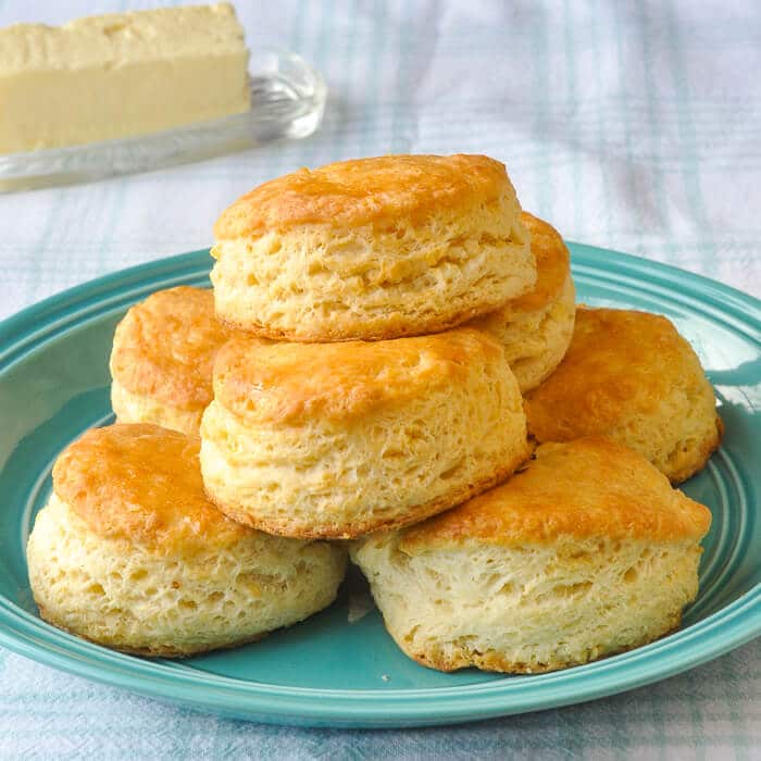 Garlic Butter Biscuits - light, tender biscuits with garlic butter baked right in.