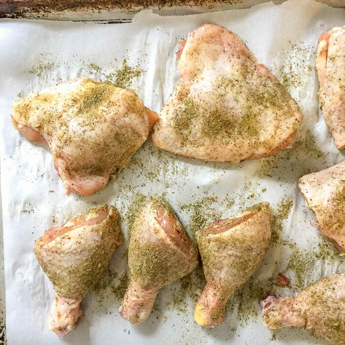 Italian Seasoning Roast Chicken Ready for the oven