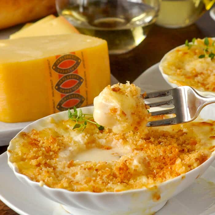 Scallops au Gratin with Jarlsberg Cheese