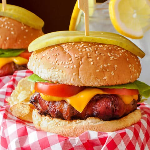 Ultimate Bacon Wrapped Cheeseburger