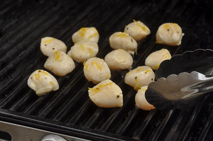 Grilled Scallops with Lemon Basil Mayo