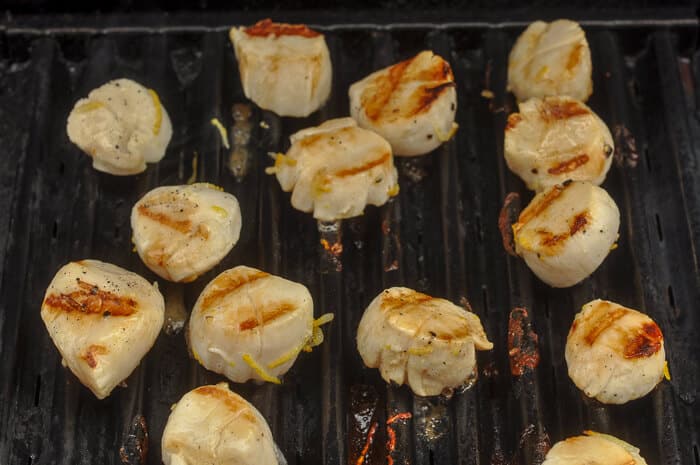 Lemon marinated scallops