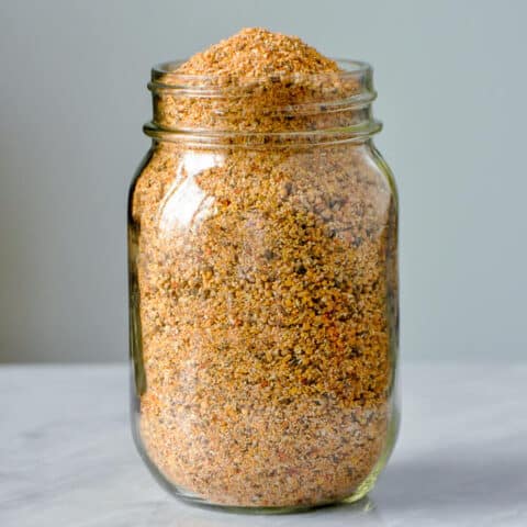 Homemade Montreal Steak Spice. Far less expensive and you control the salt level.
