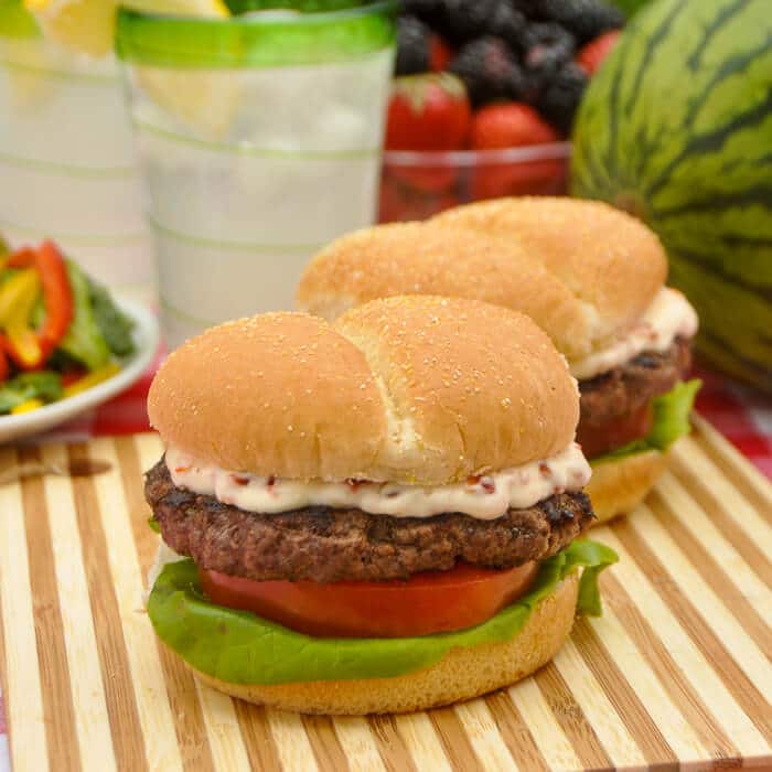 Italian Herb & Parmesan Burger with Sundried Tomato Mayo