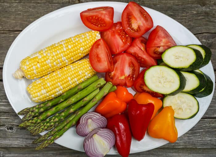 Assorted Vegetables for grilled vegetable soup