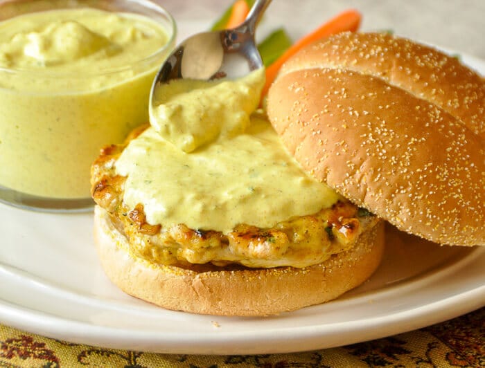 Easy Curry Chicken Burgers on D’Italiano® Crustini Buns