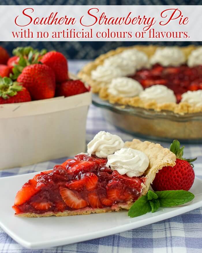 Strawberry Pie, Southern style with no artificial colours or flavours