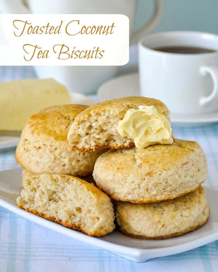 Toasted Coconut Tea Biscuits