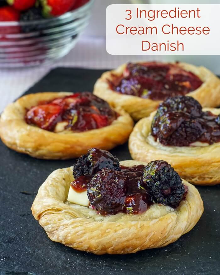 3 ingredient Cream Cheese Danish- so quick and easy to make.